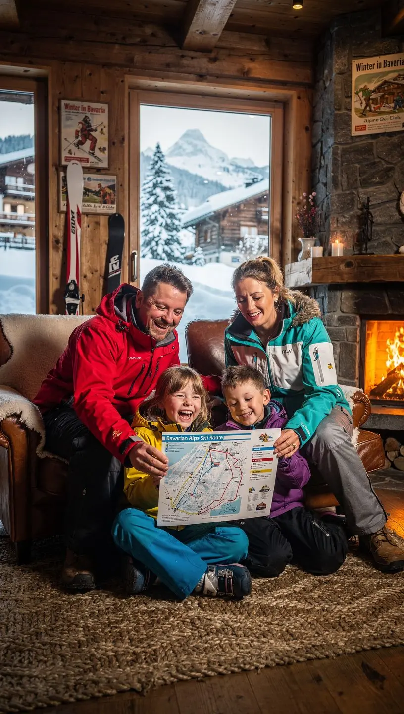 Eine gedruckte Routenkarte mit hervorgehobenen Sehenswürdigkeiten und Haltepunkten.